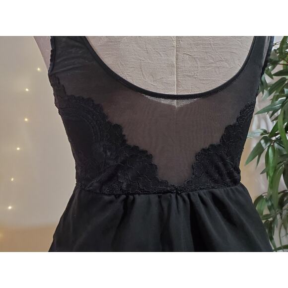 Soma Black Chiffon Lace Camisole Womens Size S Sleeveless Intimates Sleepwear - Picture 6 of 9